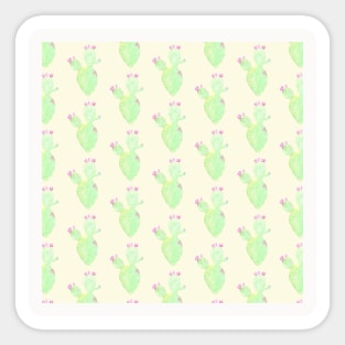 Watercolor Cactus Neck Gator Blooming Cactus Sticker